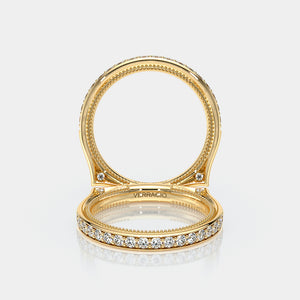 Channel Set Diamond Wedding Ring 14k Yellow Gold - VNG-2207