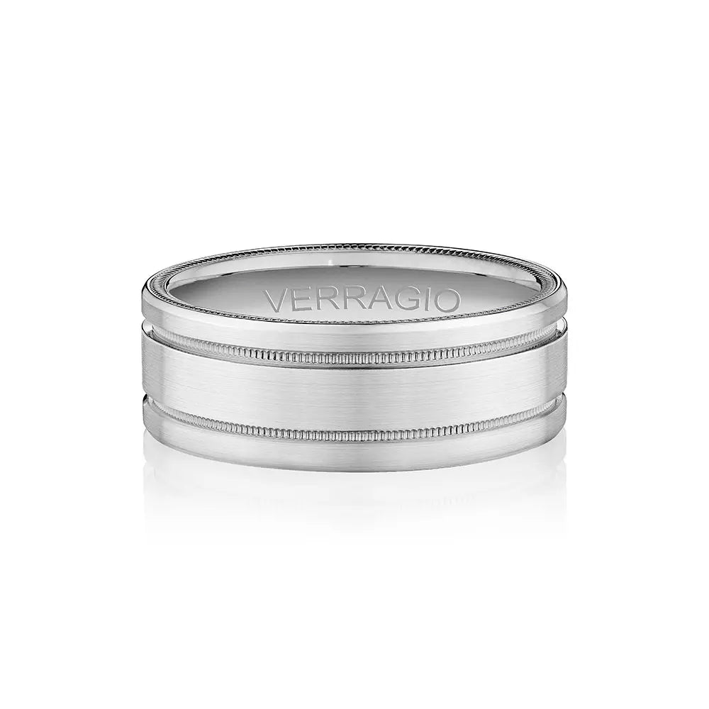 Classic Grooved Wedding Ring Platinum - VW-8107