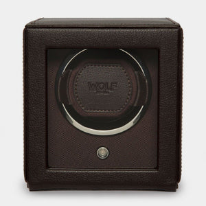 Cub Single Watch Winder - Brown Vegan Leather
