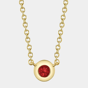 Bailey Ruby Bezel Necklace