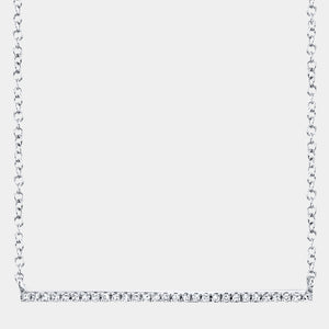 Kate White Gold Diamond Bar Necklace
