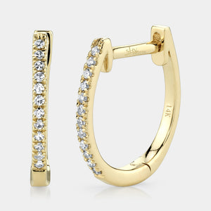 Kate Large Yellow Gold Diamond Huggie Earrings