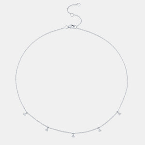 Kate White Gold Diamond Station Necklace