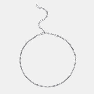 Stella White Gold Diamond Tennis Necklace