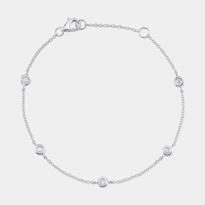 Bailey White Gold Diamond Station Bracelet