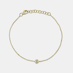 Kate Yellow Gold Diamond Bezel Bracelet