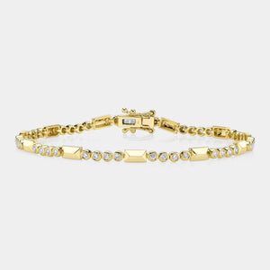 Bailey Yellow Gold Geo Cut Diamond Bracelet