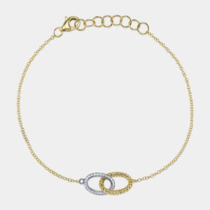 Kate Yellow Gold Diamond Oval Bracelet