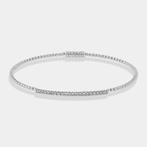 Beaded Diamond Bangle Bracelet