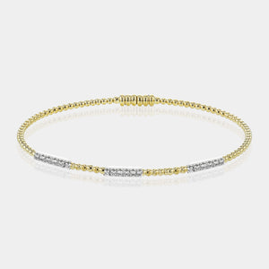 Yellow Gold Diamond Bangle Bracelet